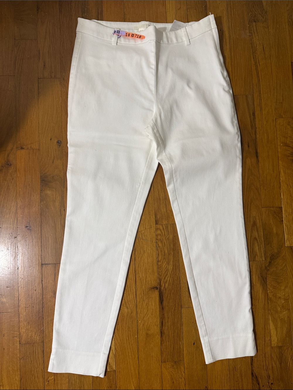 Classic White Tapered Ankle Pants